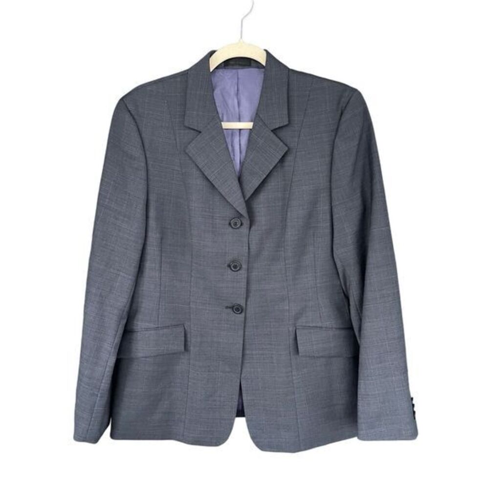 T3 VTG‎ Prestige Checkered Wool Blend Sport Coat Blazer Gray Size 10R